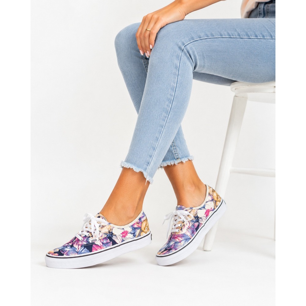 Van's Shoes Women's Size 8 Doheny Palm Leaves Tropical